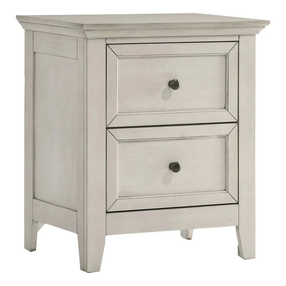 White 2 Drawer Wood Nightstand R180595