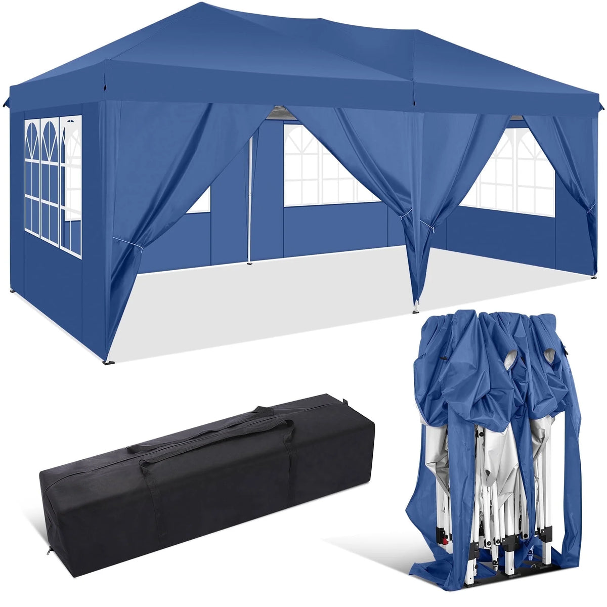 10' x 20' Pop Up Canopy Tent with Carrying Bag K852829