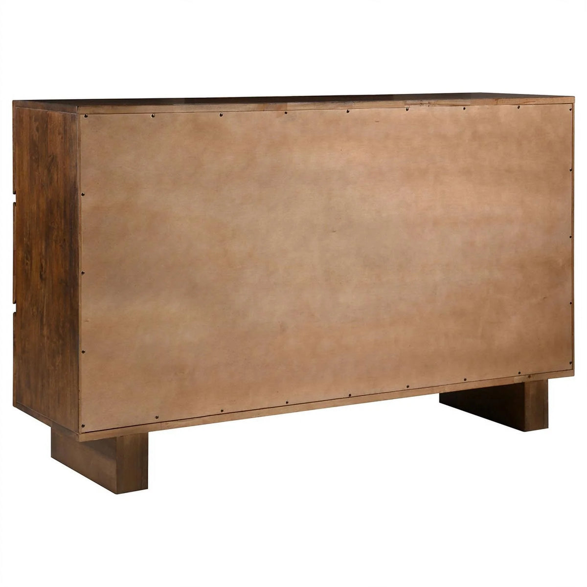 6 Drawer Modern Wood Rectangular Dresser in Dark Brown A12187