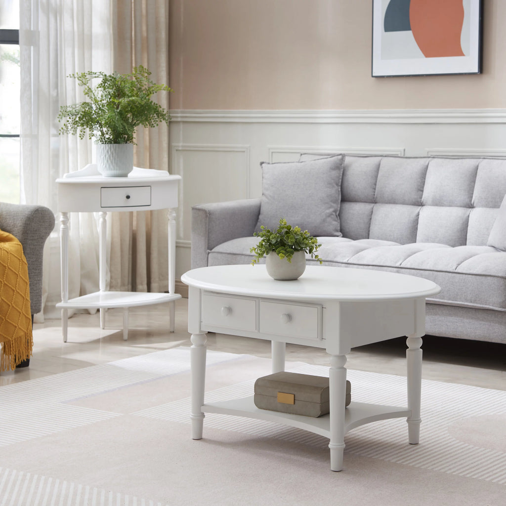 Oval Coffee Table in Orchid White E166549
