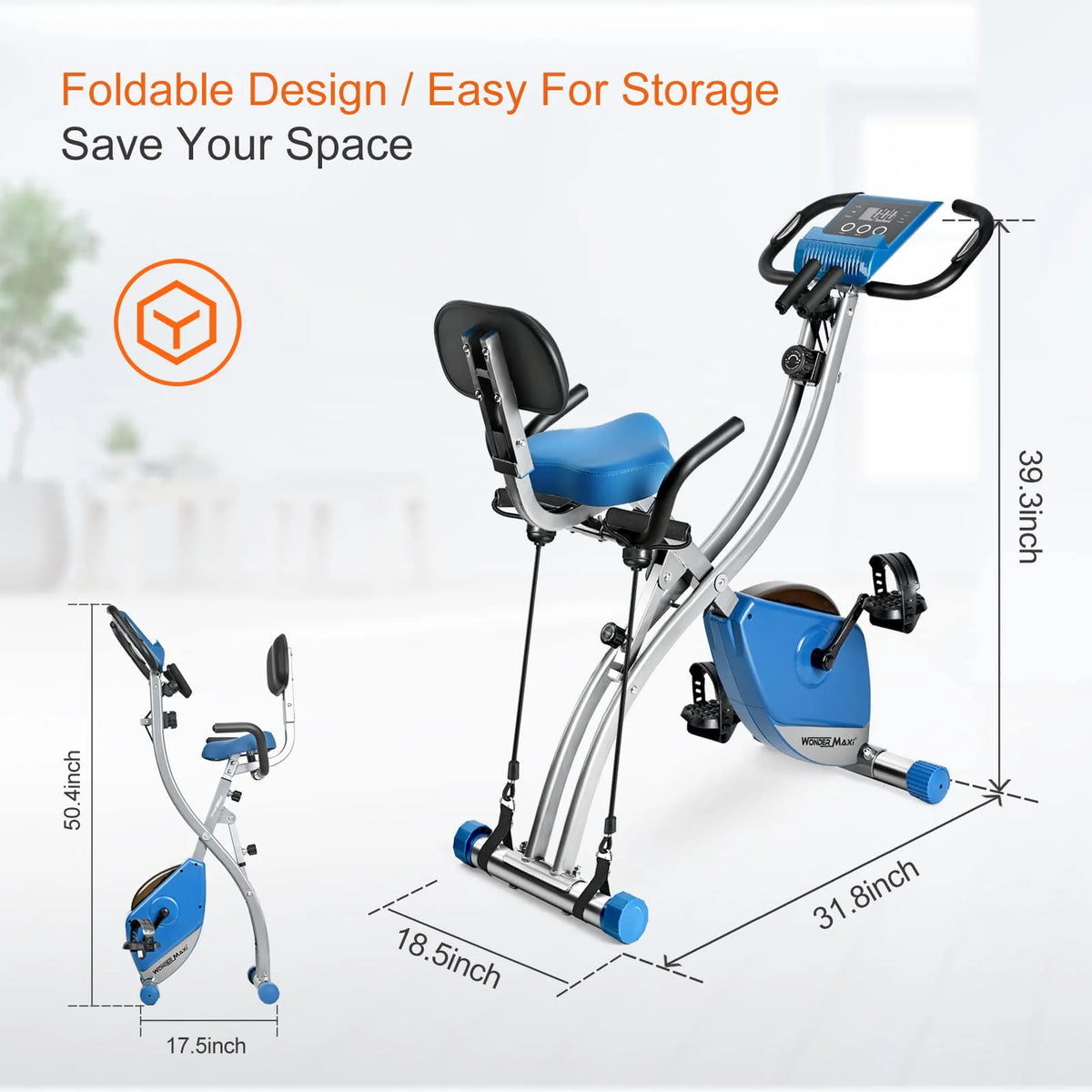 Folding Magnetic Exercise Bike T611