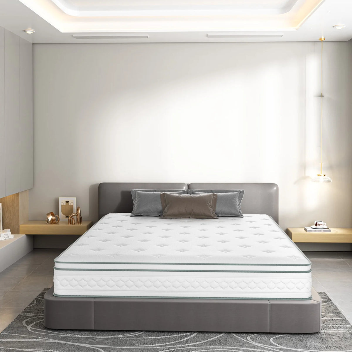 Queen 12 inch Cooling-Gel Memory Foam Innerspring Mattress H510474