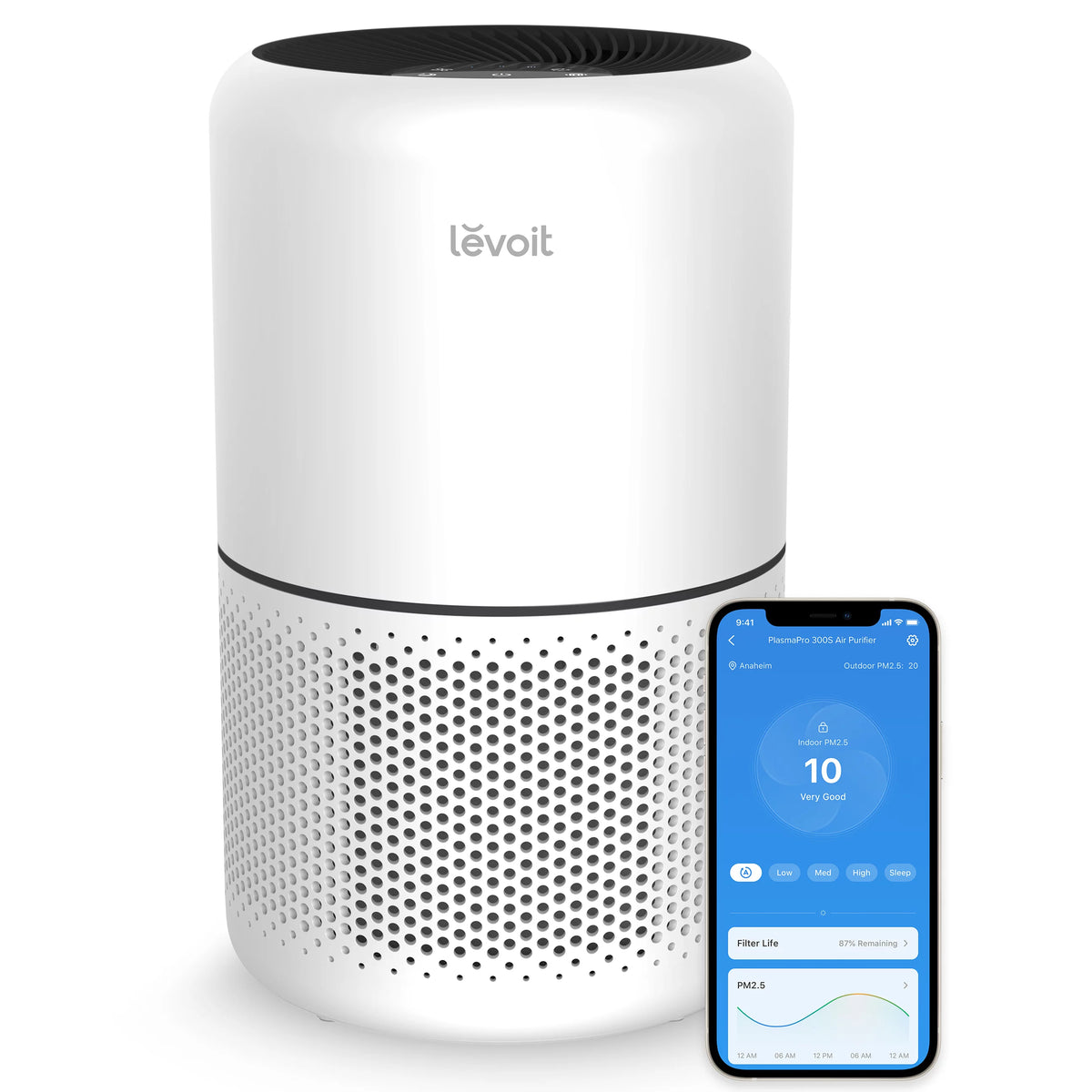 White Black True HEPA Air Purifier A96265