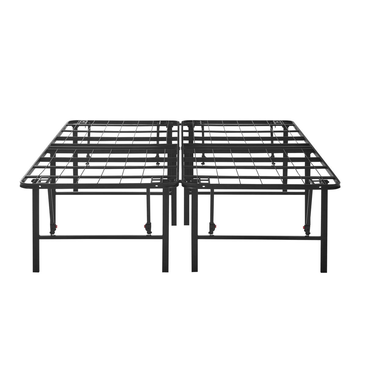 Foldable Steel Queen Platform Bed Frame, Black O712162