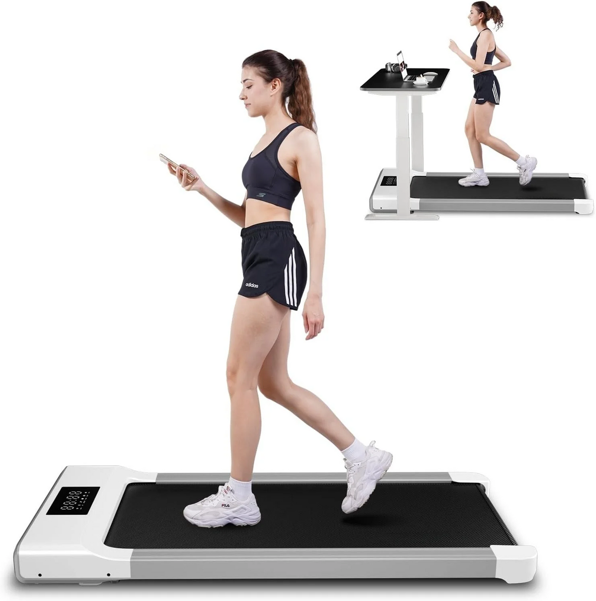300lb 2.5HP Under Desk Treadmill with LED Display O5681