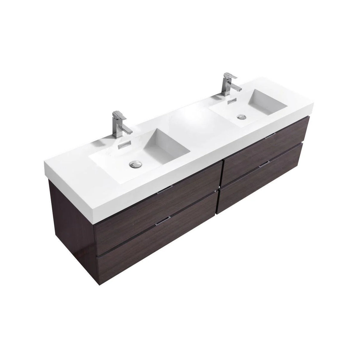 72 in. Double Sink Wall Mount Bathroom Vanity R12055