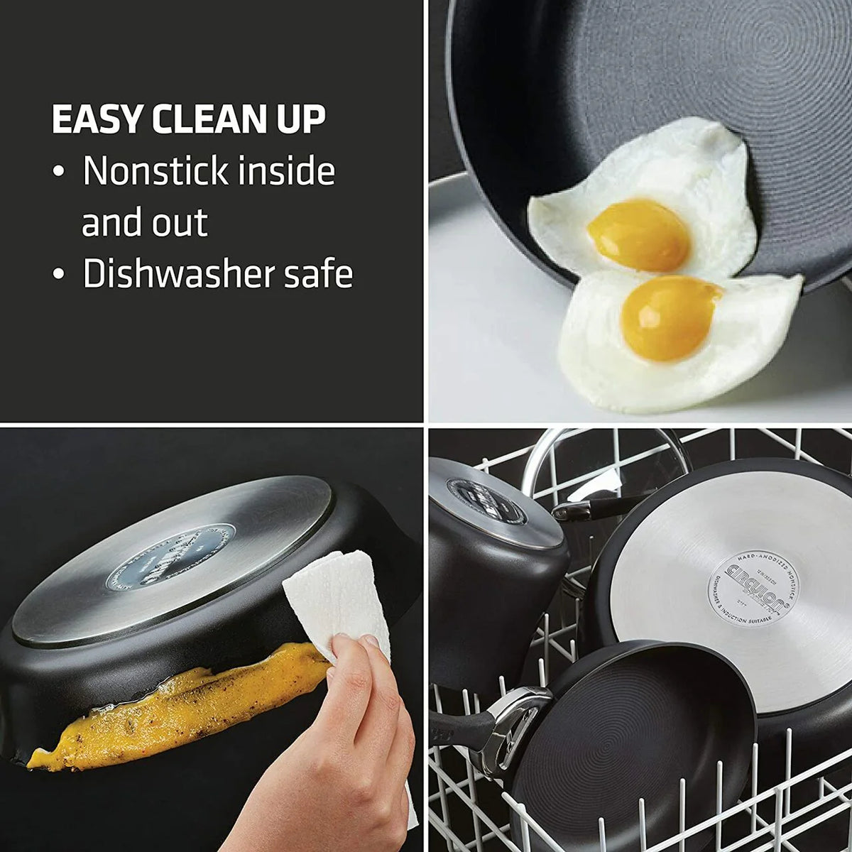 11 Piece Hard Anodized Non-Stick Cookware Set Y781