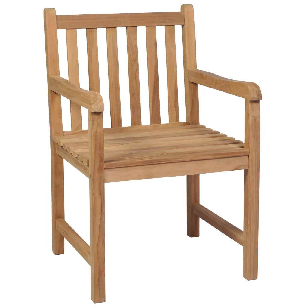 2 pcs Taupe Cushions Solid Teak Wood Patio Chairs A223805