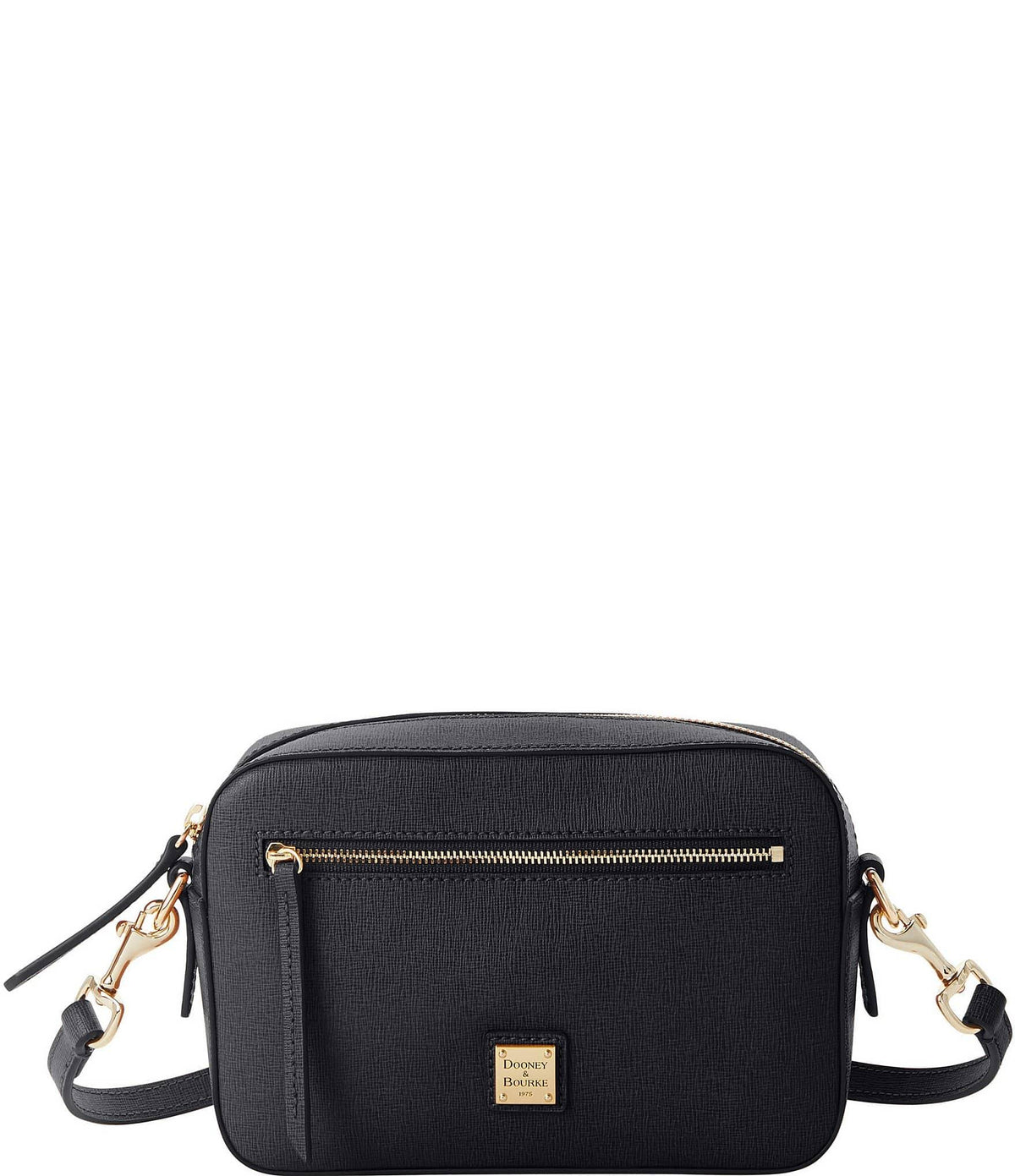 Black Saffiano Camera Zip Crossbody Bag S65438