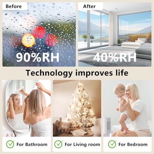 1800ML Small Dehumidifier with 10 Color Lights 5 Timers 3 Modes K810190