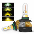 9006/HB4 3 Color 4 Modes 6500K/4300K/3000K Headlight Bulb Pack of 2 U910456