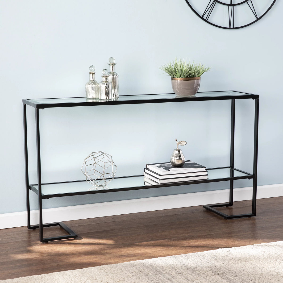 Black Narrow Console Table T8176