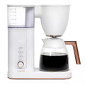 Matte White 10 Cup Drip Coffee Maker with Glass Carafe D104