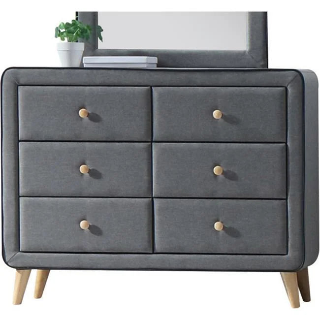 Light Gray Fabric Dresser W141