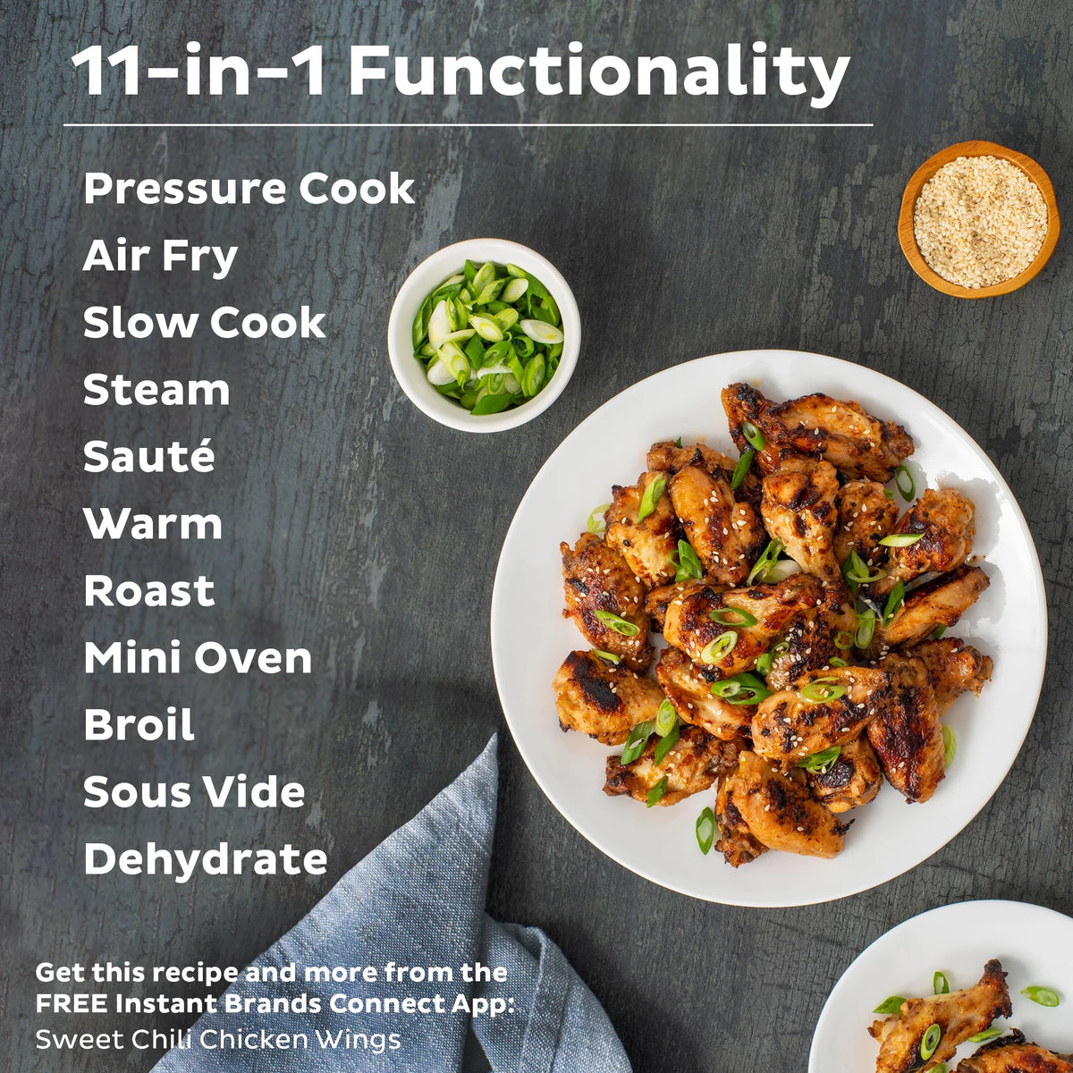 11-in-1 Air Fryer and Electric Pressure Cooker Combo, 8 Quart D4274