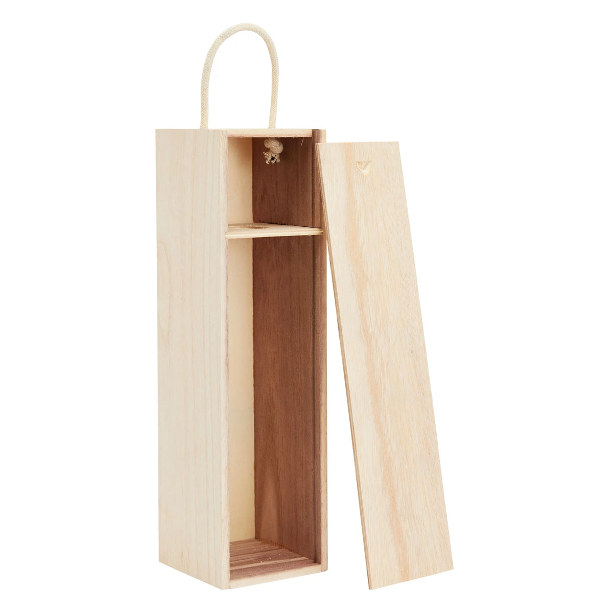 2 Pack Unfinished Wooden Wine Boxes with Handles R5733
