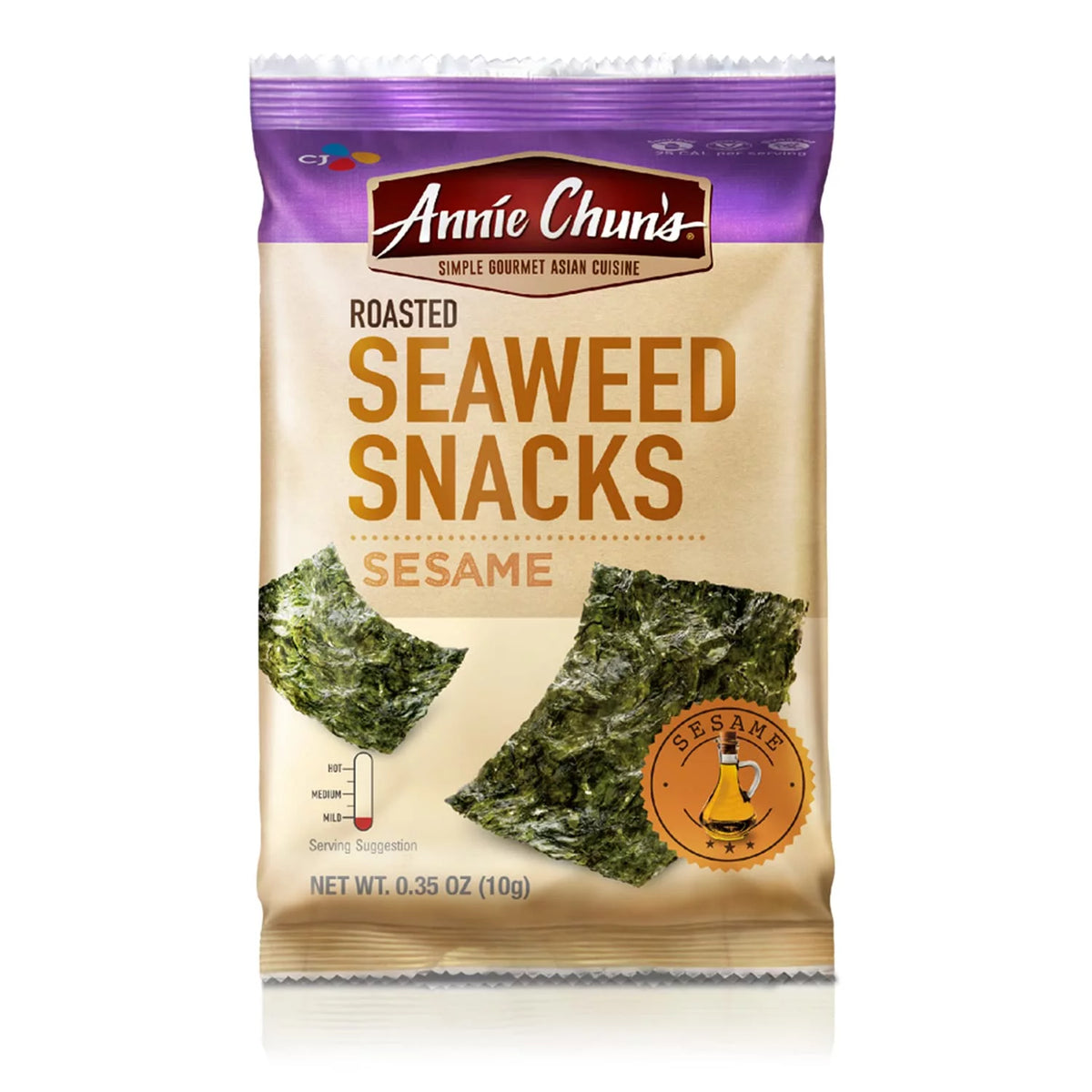 Roasted Organic Seaweed Snacks, 0.35 Oz (Pack of 12) H924