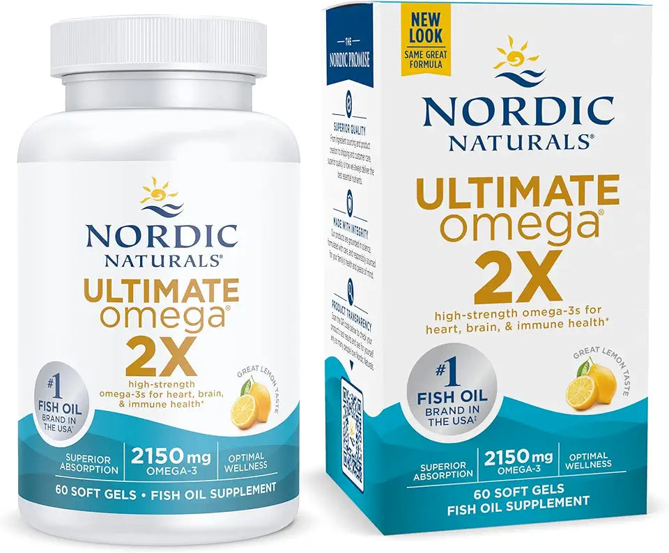Lemon Flavor 60 Soft Gels 2150 mg Omega-3 Fish Oil R797617