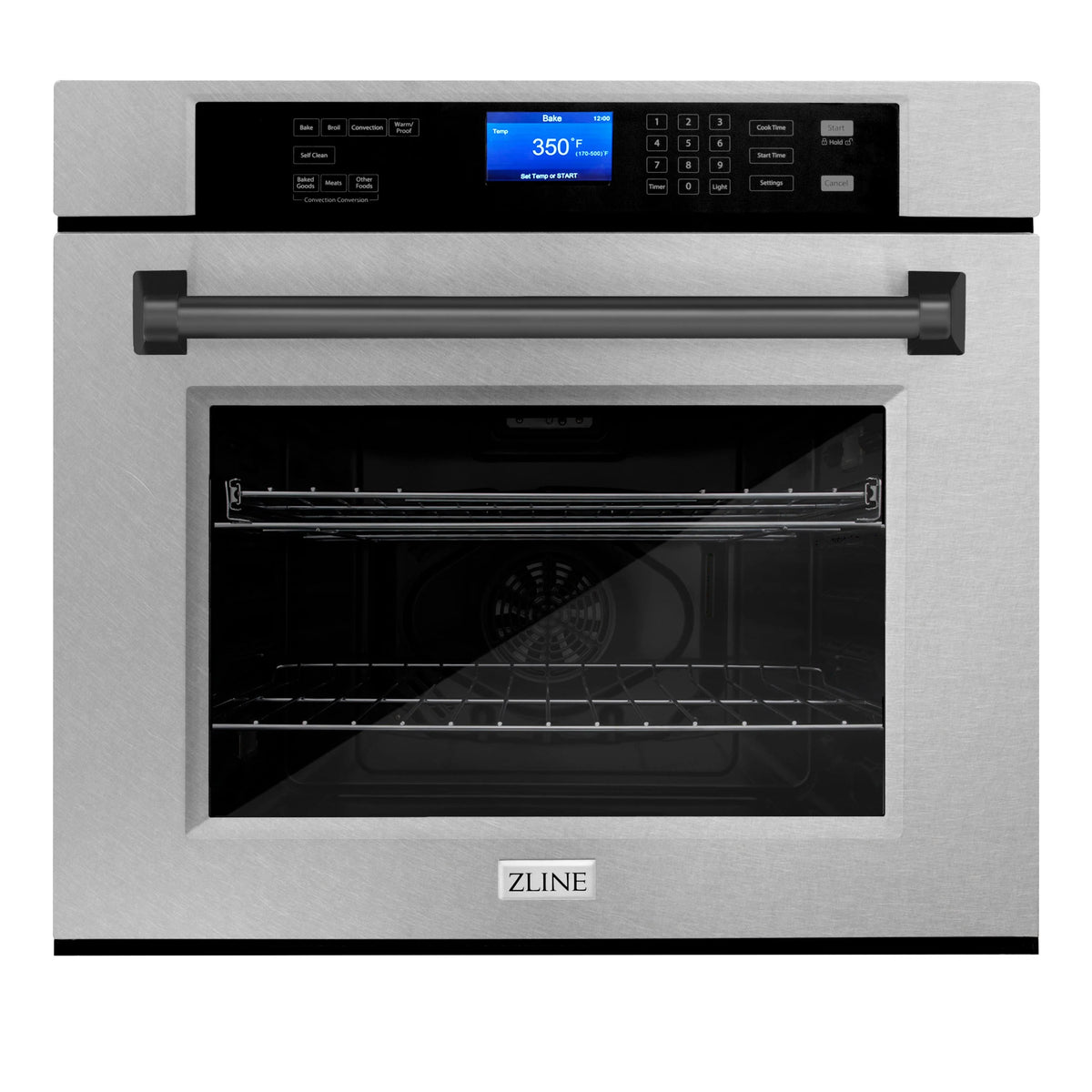 30 In. Single Wall Oven with Self Clean and True Convection in Stainless Steel and Matte Black D112628