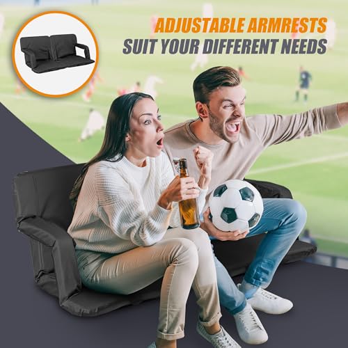 20.5"/25" Wide Padded Stadium Seat with Back Support H5264