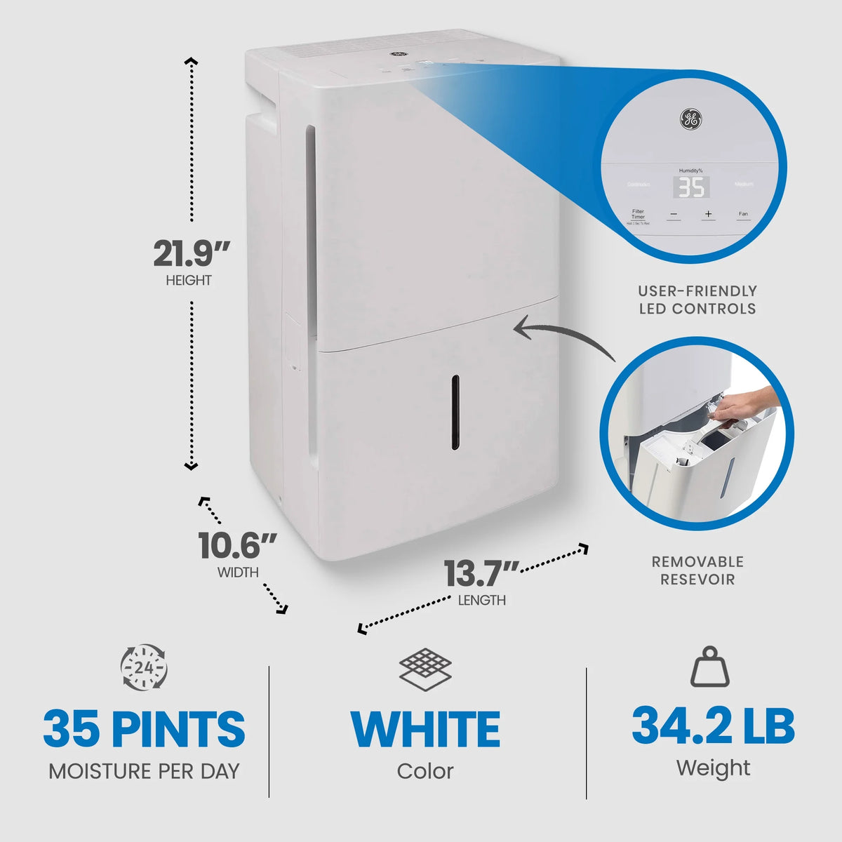 35 Pint Home Dehumidifier Y659646