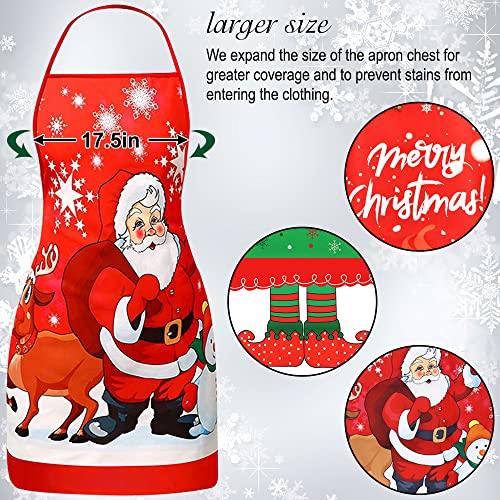 Christmas Apron, 3PCS Adjustable Kitchen Cooking Aprons C59043