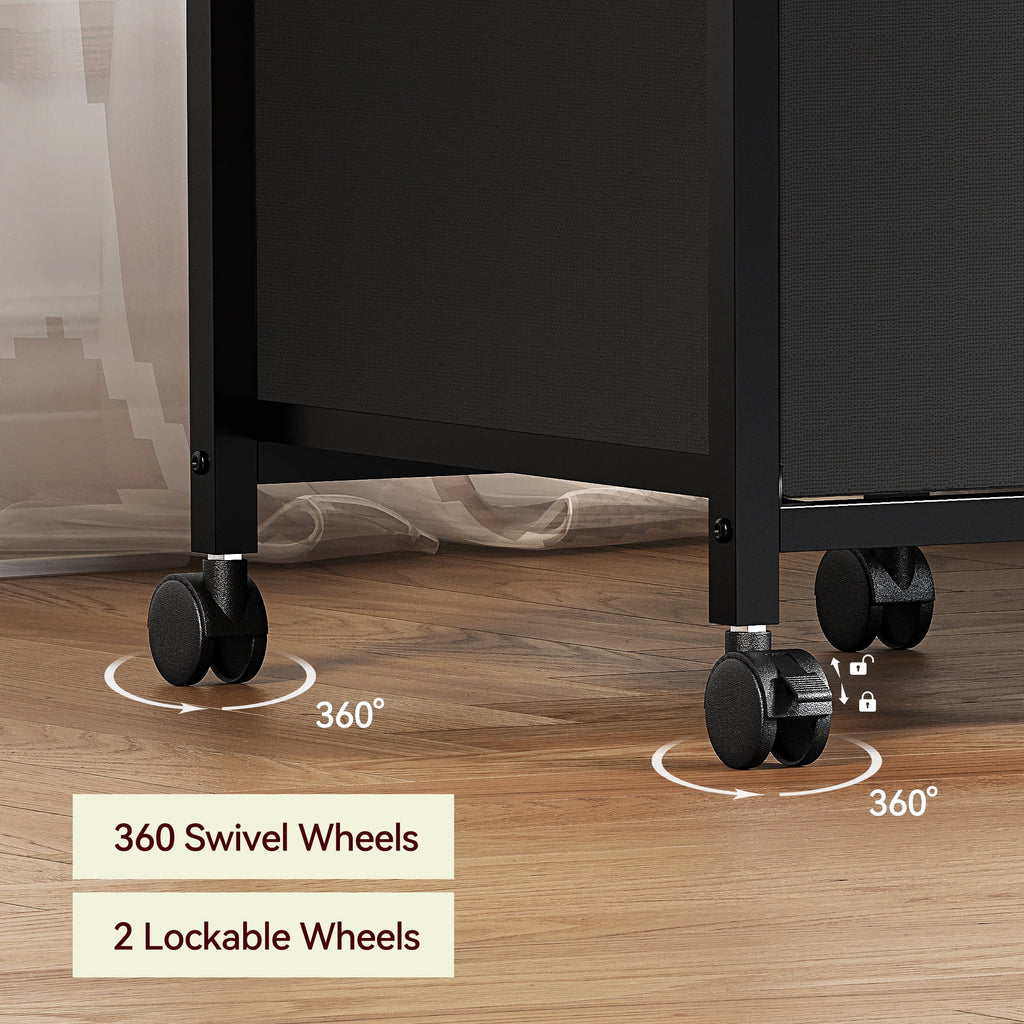 Black 4 Drawer Mobile File Cabinet P879
