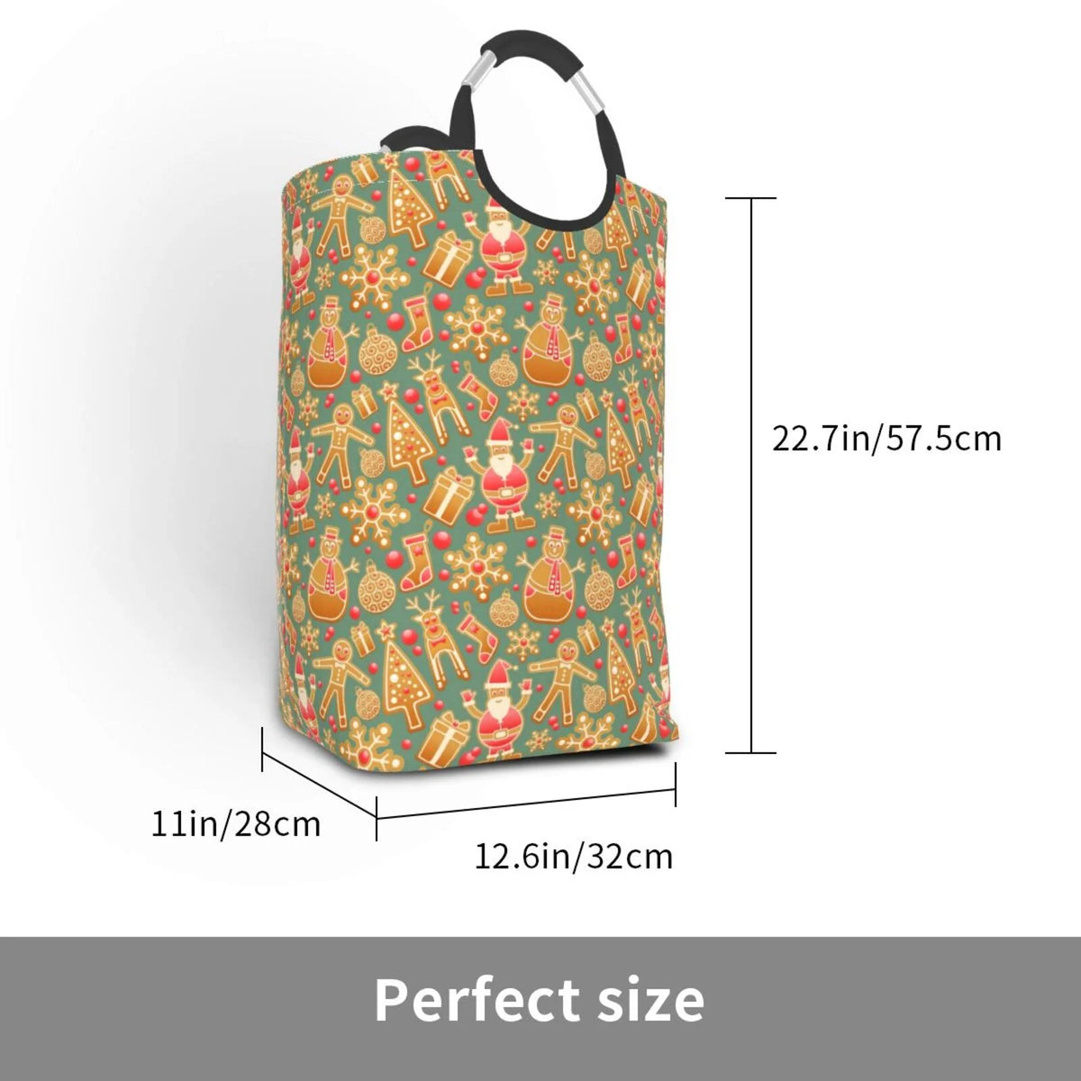 Large Collapsible Laundry Hamper with Aluminum Handle, 50L Y925