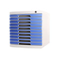 10 Layers Lockable Flat Blue File Cabinet X420295