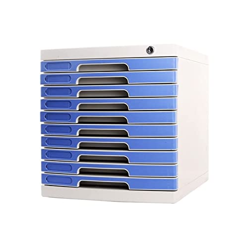 10 Layers Lockable Flat Blue File Cabinet X420295