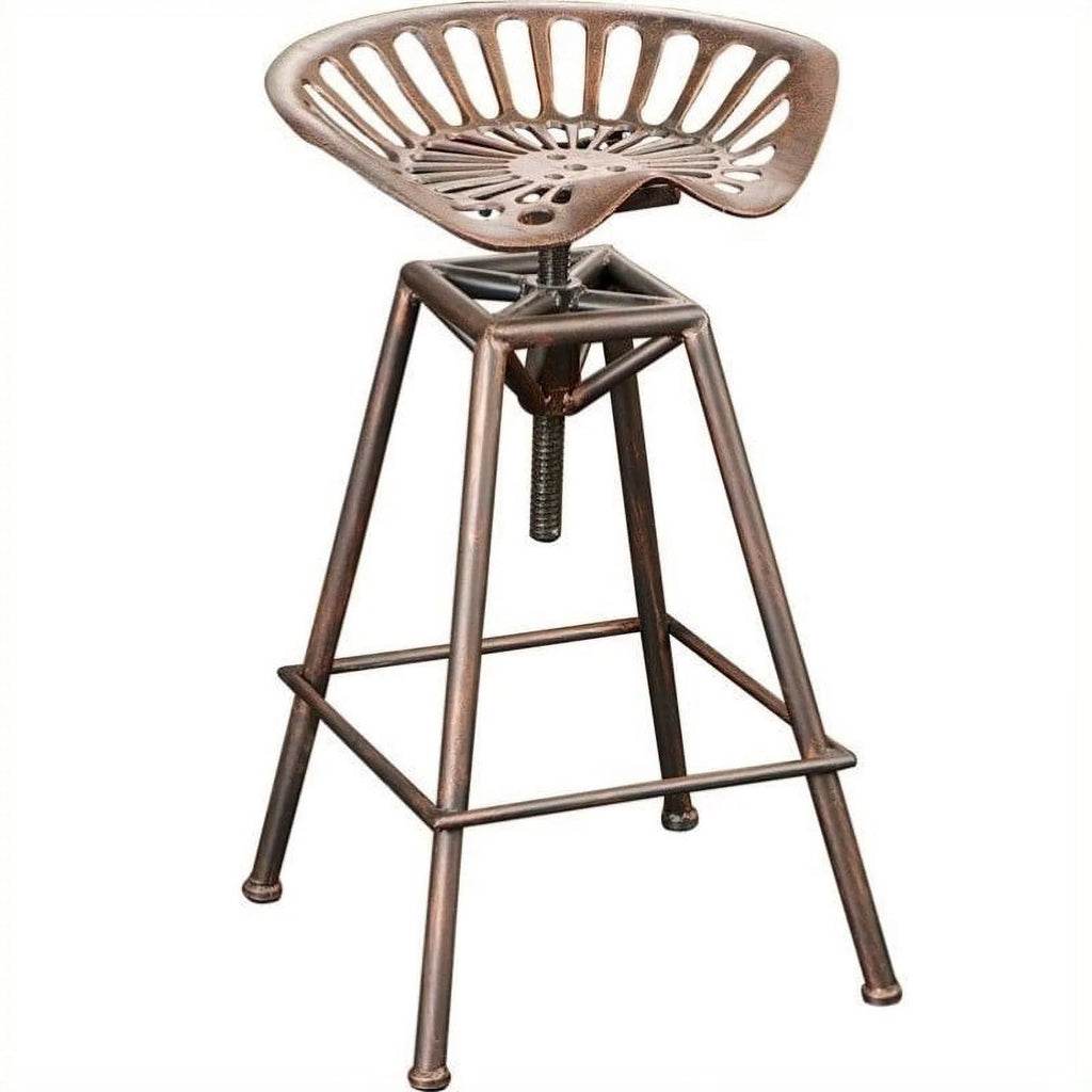 26" Copper and Silver Bar Stool N1177