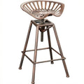 26" Copper and Silver Bar Stool N1177