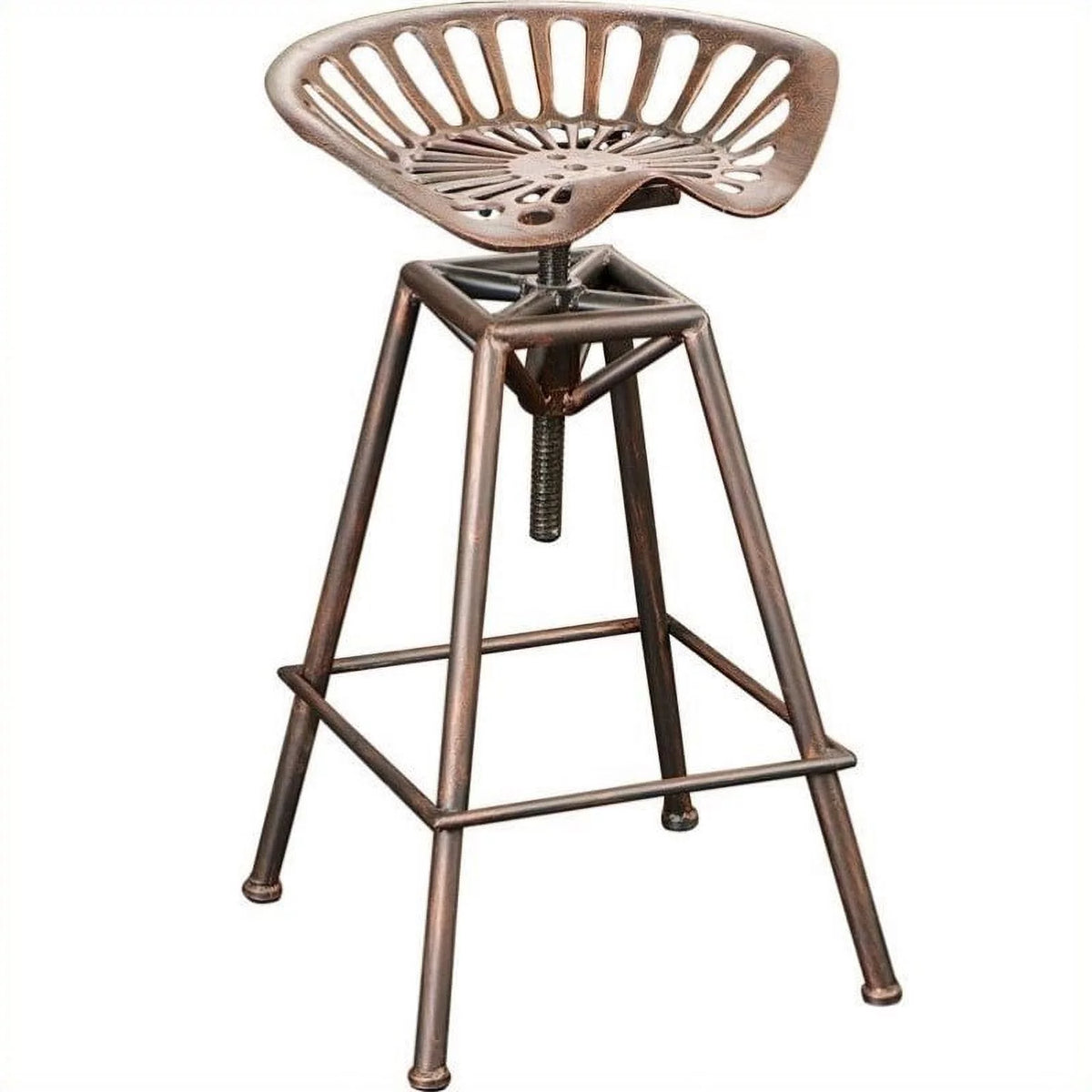 26" Copper and Silver Bar Stool N1177