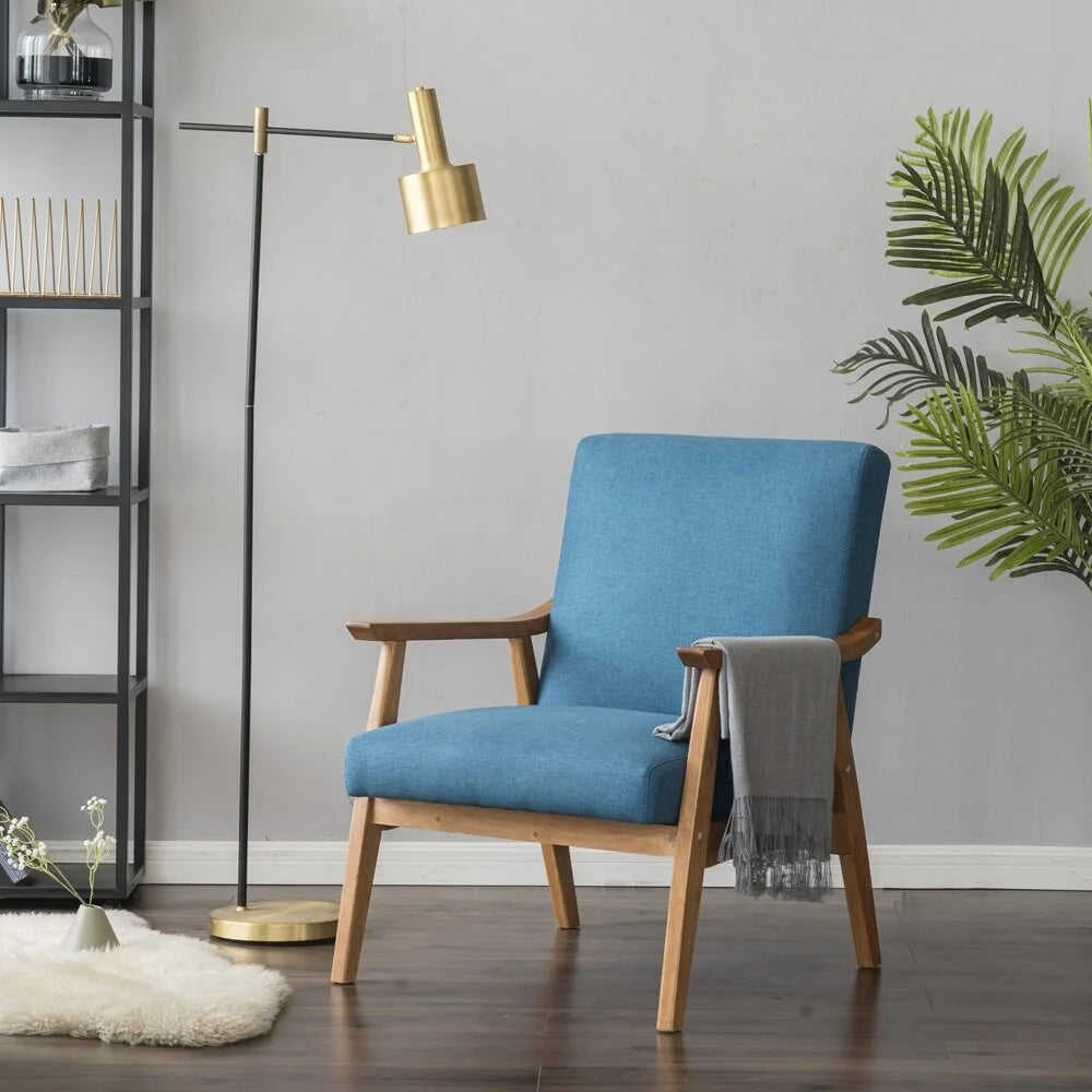 Beige Solid Wood Accent Chair K94638