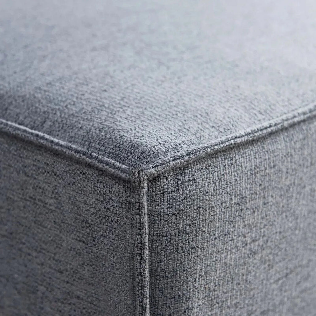 L-Shape Linen Sectional Sofa with Ottoman B731