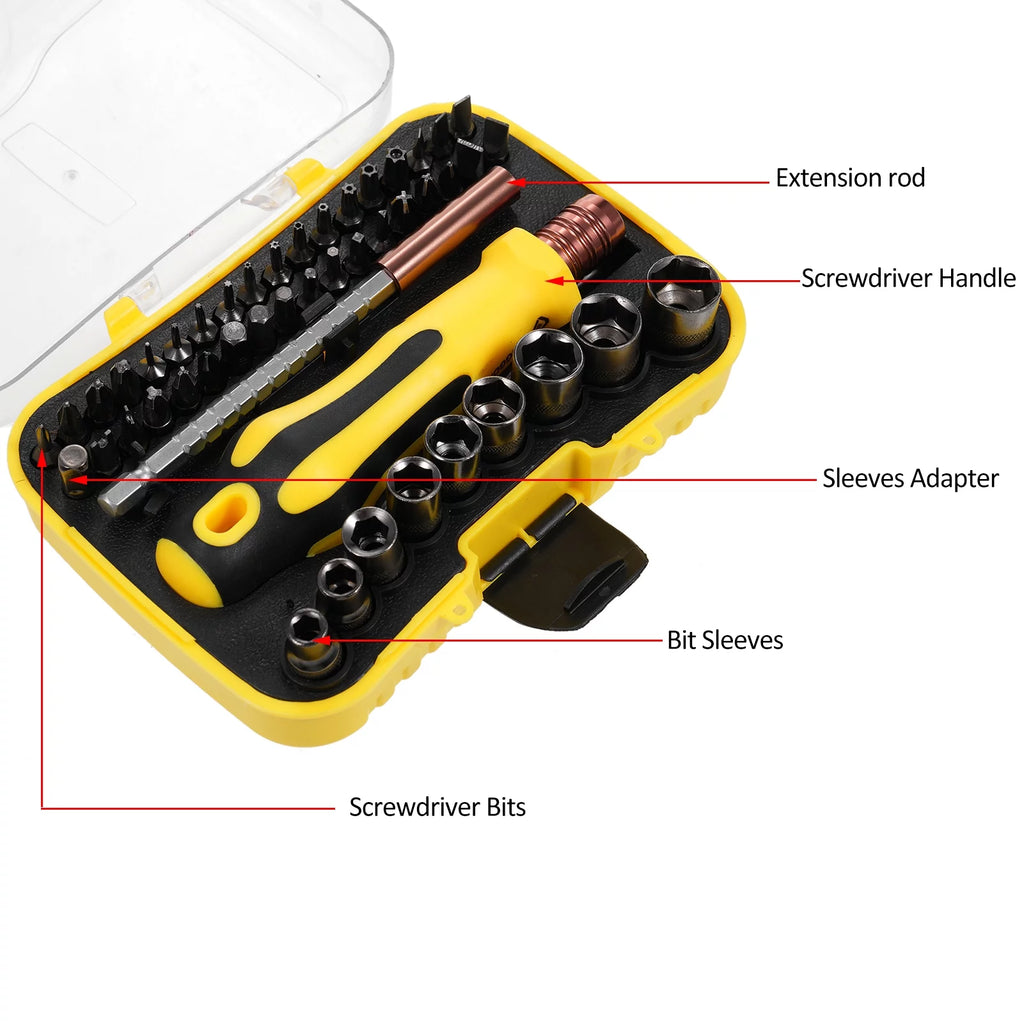 Socket Wrench Screwdriver Set Multi-Bit Tool Kit B16789