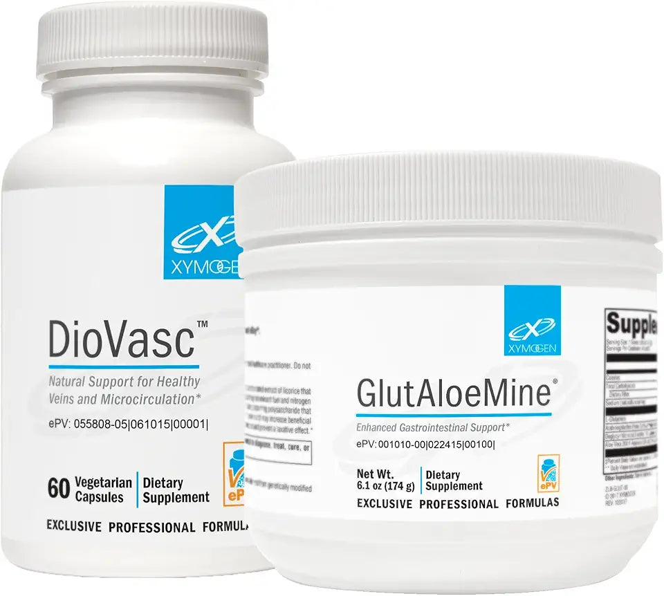 60 Capsules + 6.1 oz Diosmin L Glutamine DGL Aloe Extract Arabinogalactan P3009