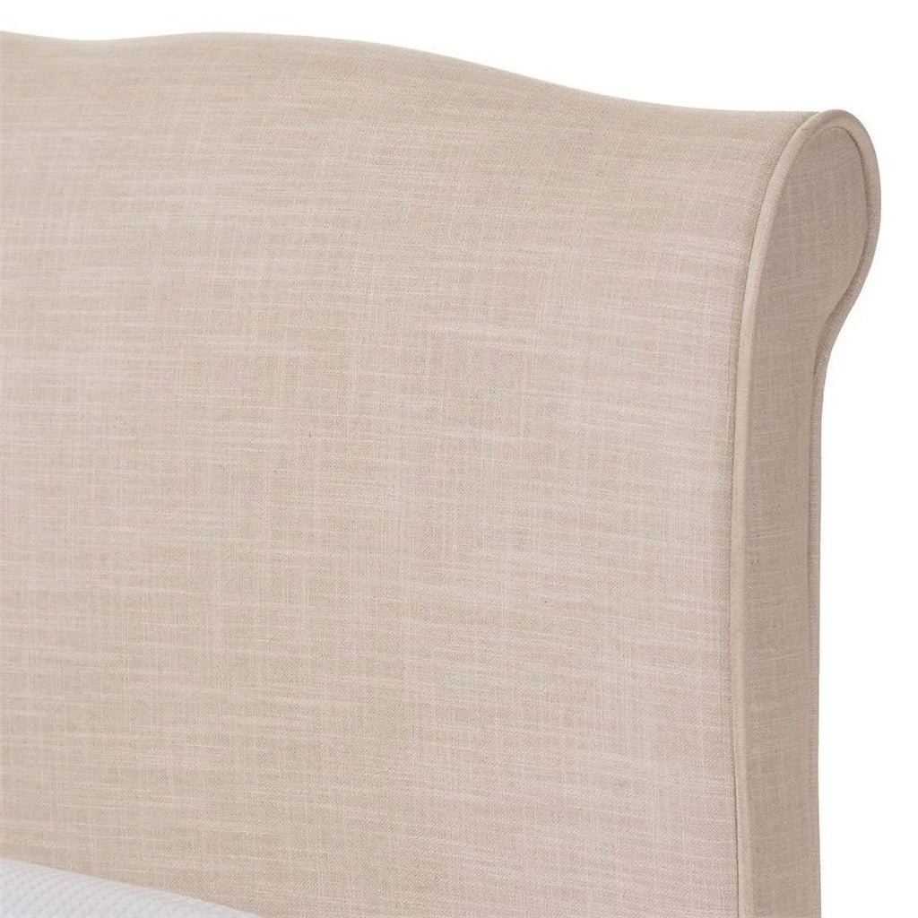 Beige Queen Platform Bed E193