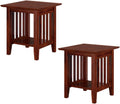 Solid Hardwood End Table 20 In Set Of 2 Walnut T1730