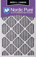 16x24x1 MERV 8 Pleated Carbon AC Furnace Air Filters 3 Pack L8786
