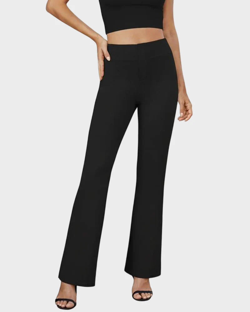 High Waist Bootcut Stretch Trousers K740589