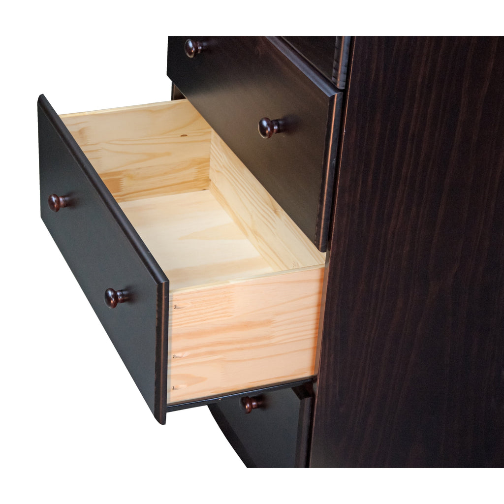 100% Solid Wood 5 Drawer Chest with Lock W2331