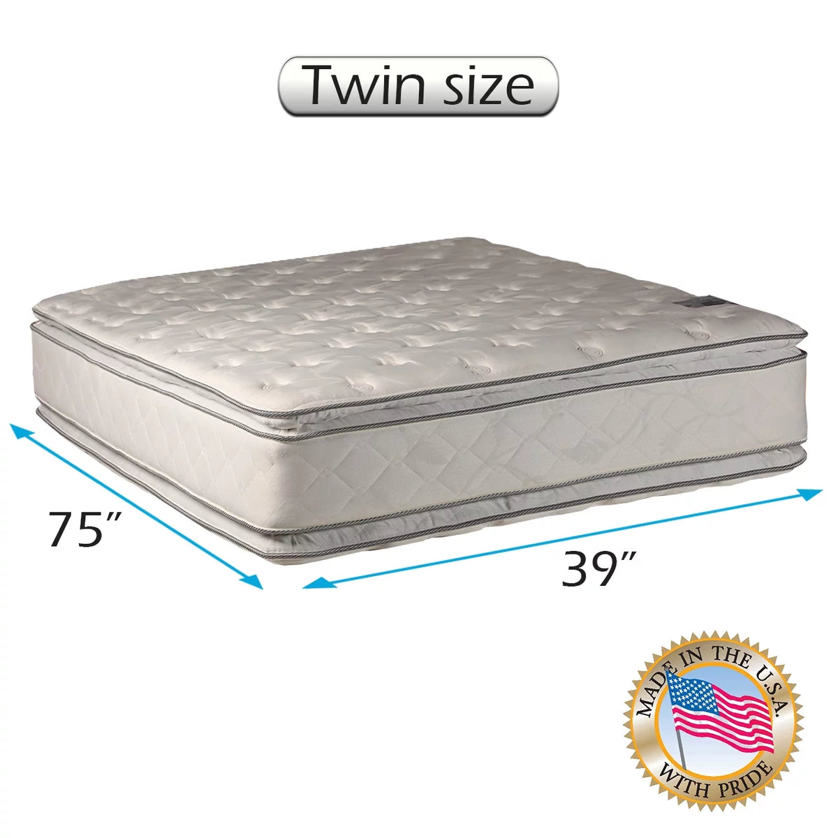Medium Soft PillowTop Twin Mattress U2750